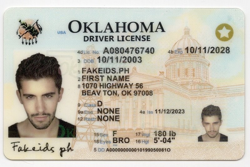 Oklahoma-OK Fake ID - United States Fake ID - High Quality Scannable Fake ID Card